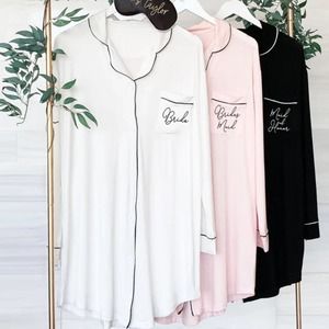 Black Bridesmaid Sleep Shirt